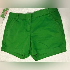 J. Crew green chino shorts size 8